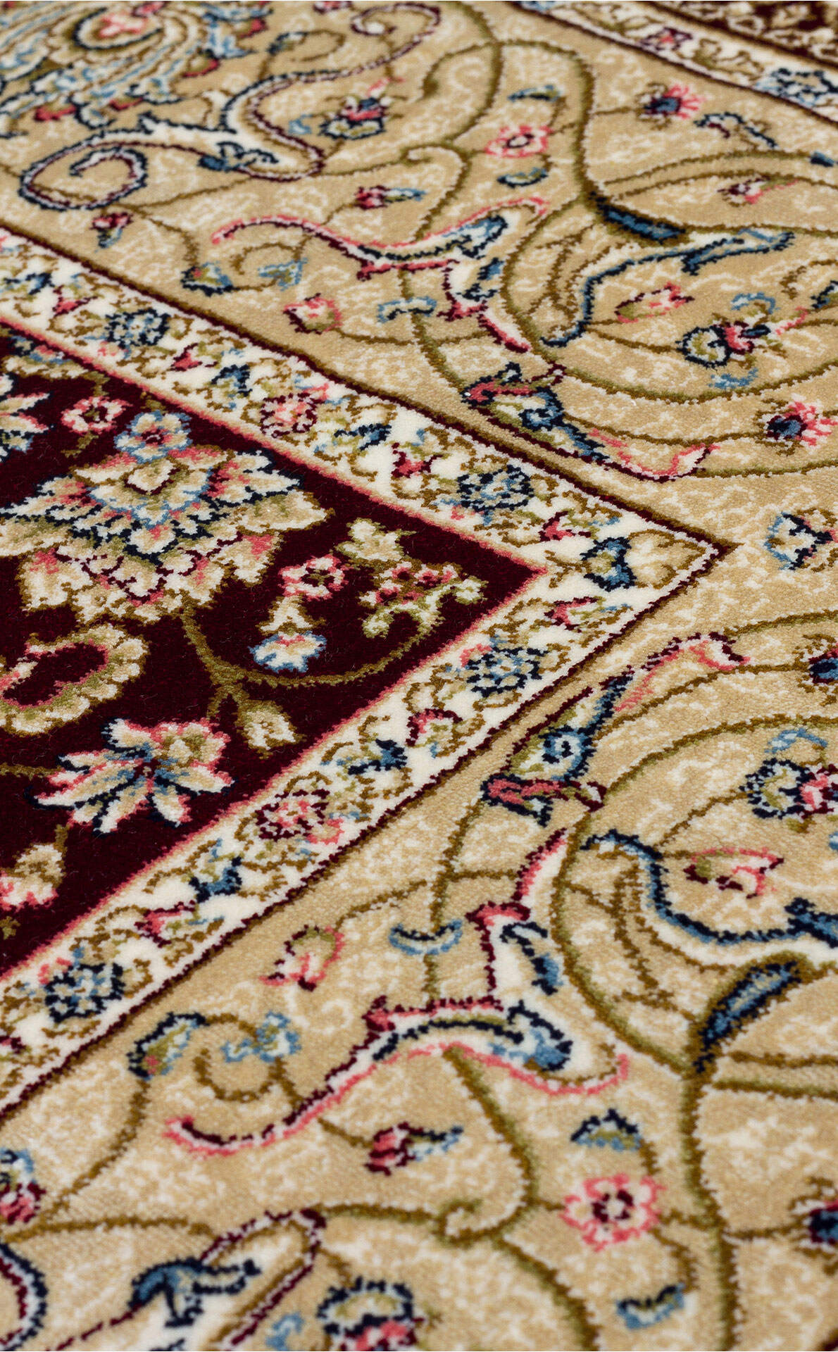 Isfahan Seccade ISF SCD 02 Kırmızı - Viskon Klasik Desenli Seccade Sık Dokuma Seccade
