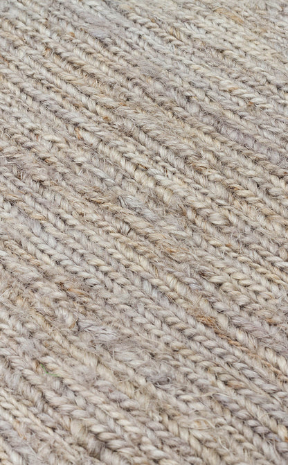 SMK PLAIN GREY  - SOUMAK - Soumak Örgülü Naturel Kendir Halı