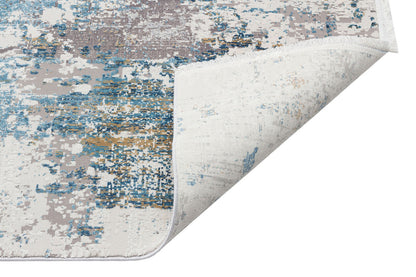 FS 02 BEIGE BLUE V1  - FRESCO - Yüksek Alçak Dokulu Özel Işıltılı Yüksek Kaliteli Sık Dokuma Modern Salon Halısı