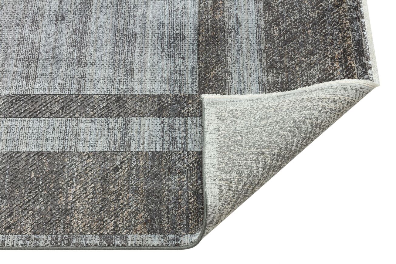 Queen 8106 Gri - Viskon Bambu Halı | Dokuma Salon Halısı