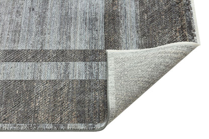 Queen 8106 Gri - Viskon Bambu Halı | Dokuma Salon Halısı