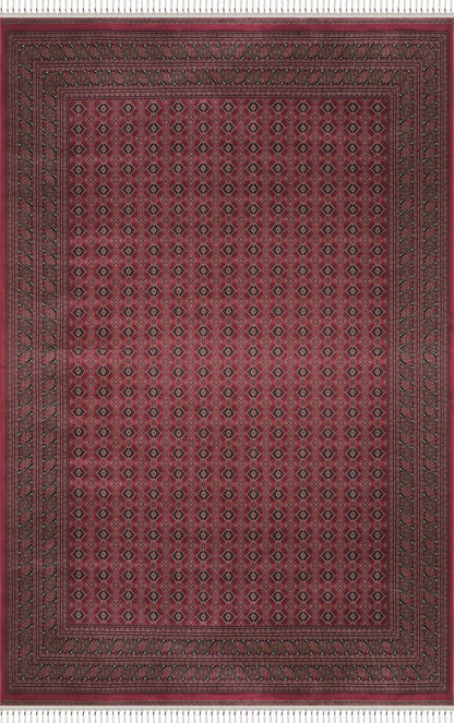 Burj 8751 Bordo - Modal İplikli Özel Tezgah Dokuma Salon Halısı