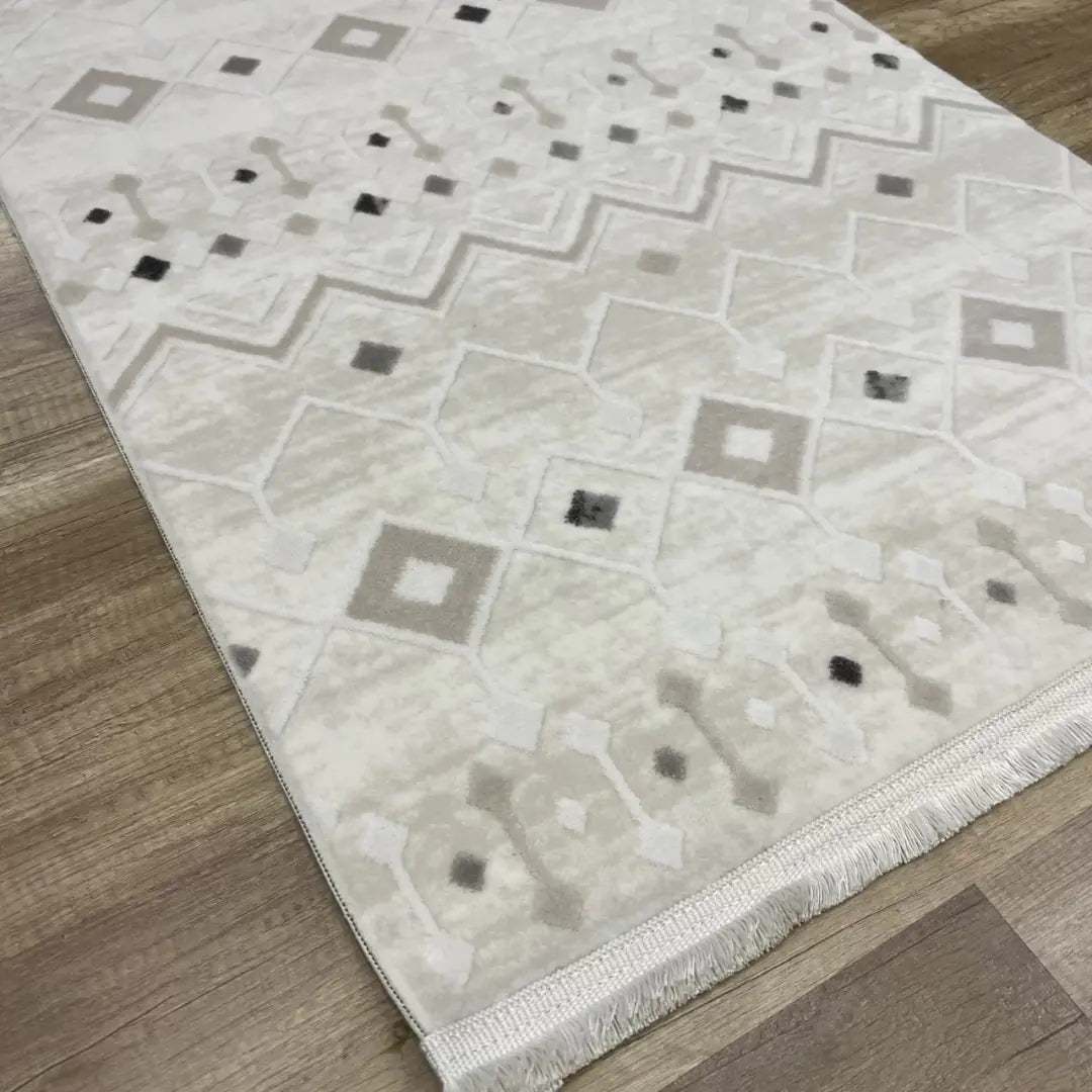 Dekor Modern Halı 1056 Gri  Yumuşak Dokulu Saçaksız Salon Halısı
