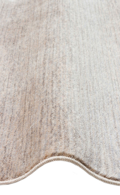 PTA PLAIN SILVER BEIGE  - PIETRA - Sıcak Renk Tonlu Etnik Desenli Yumuşak Dokulu Makine Halısı
