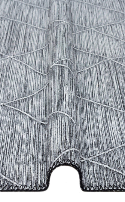 Arya Craft ARC 02 Gri - Yıkanabilir Çift Taraflı Modern Dokuma Kilim