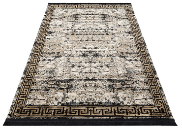 ST 12 BLACK VIZON XW  - SATEEN - Hav Toz Vermez Yıkanabilir Kaymaz İnce Dokuma Modern Halı 