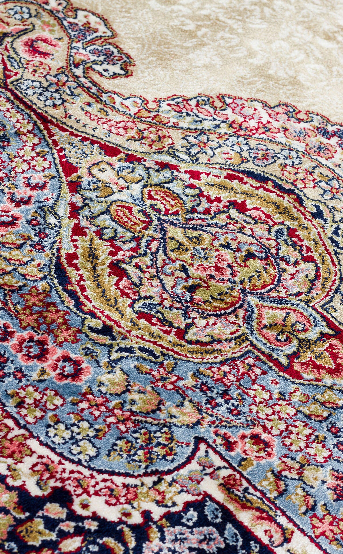 Isfahan ISF 02 Krem - Viskon Klasik Desenli Seccade Sık Dokuma Seccade