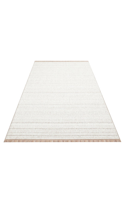 OSL 02 WHITE GREY  - OSLO - Hav Toz Vermez Hasır Dokuma Modern Makine Halısı