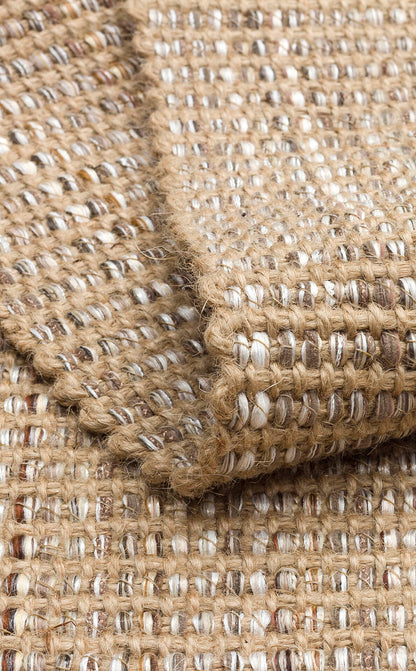 Doha DH 01 Bej -Çift Taraflı Jüt Görünümlü Modern Dokuma Kilim