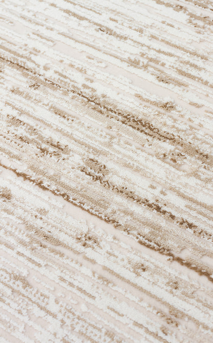 Padona PDN 03 Bej - Extra Yumuşak Dokulu Sık Dokuma Modern Eskitme Desenli Halı