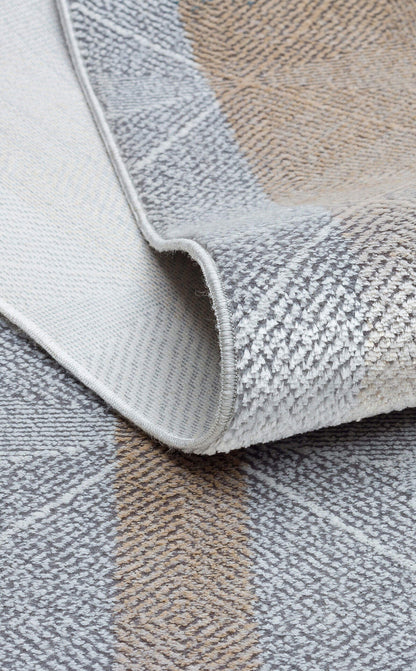 ST 103 GREY BLUE  - SATEEN - Yıkanabilir Kaymaz Tabanlı Hav Vermez Sık Dokuma Modern Halı