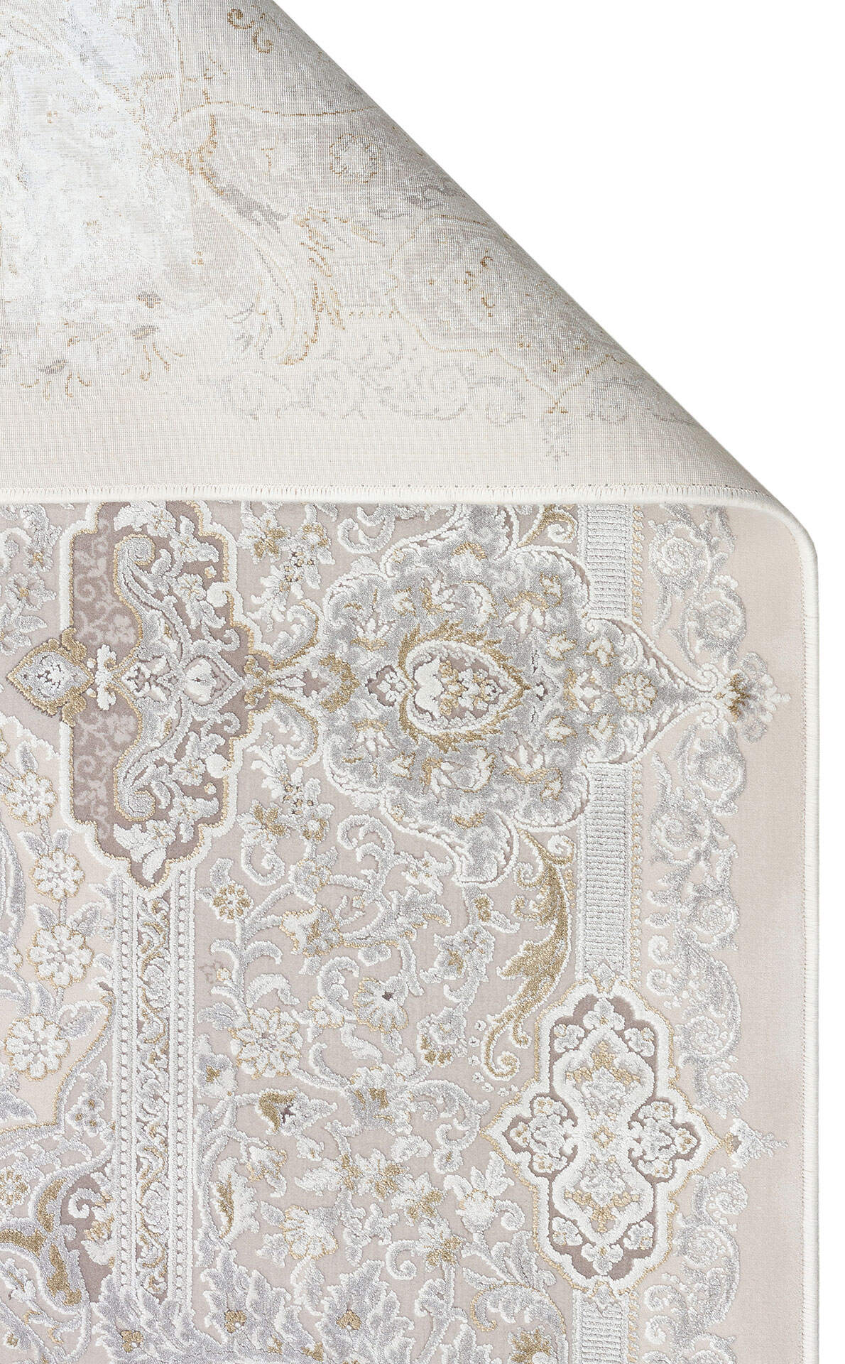 PLM 01 CREAM GREY  - PALMIRA - Yüksek Kaliteli Sık Dokuma Modern Salon Halısı