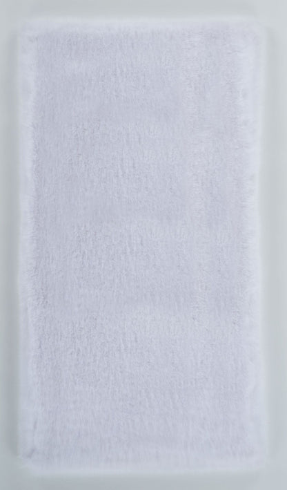 Reiki Beyaz - Kalın Peluş Halı | Yıkanabilir Süet Tabanlı