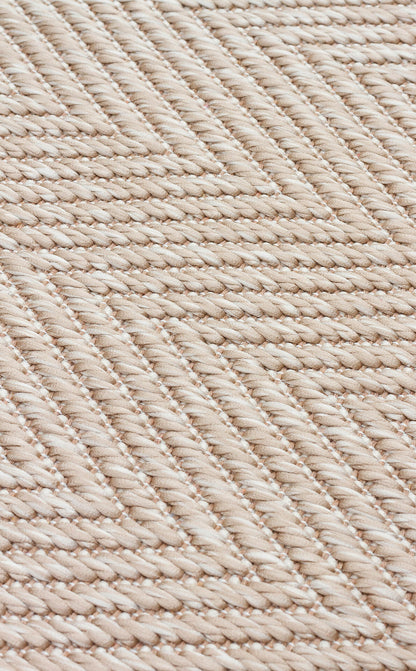 Mono MNO 02 Bej - Yıkanabilir Kaymaz Kilim Halı