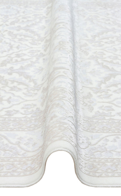 ST 19 WHITE XW  - SATEEN - Hav Toz Vermez Yıkanabilir Kaymaz İnce Dokuma Modern Halı 