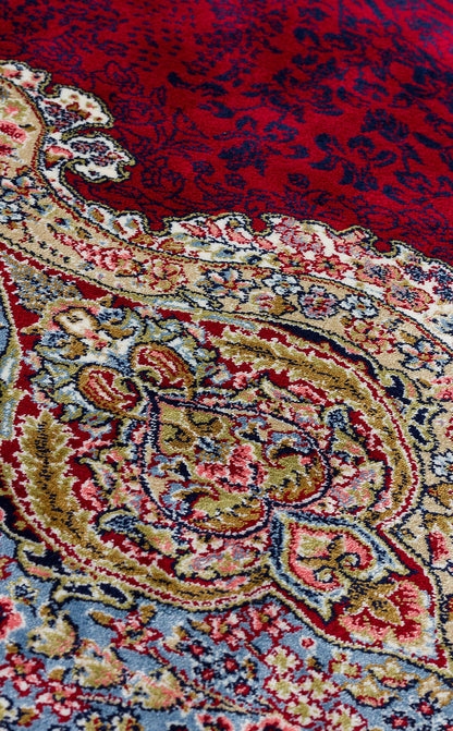 Isfahan Seccade  ISF 02 Kırmızı - Viskon Klasik Desenli Seccade Sık Dokuma Seccade