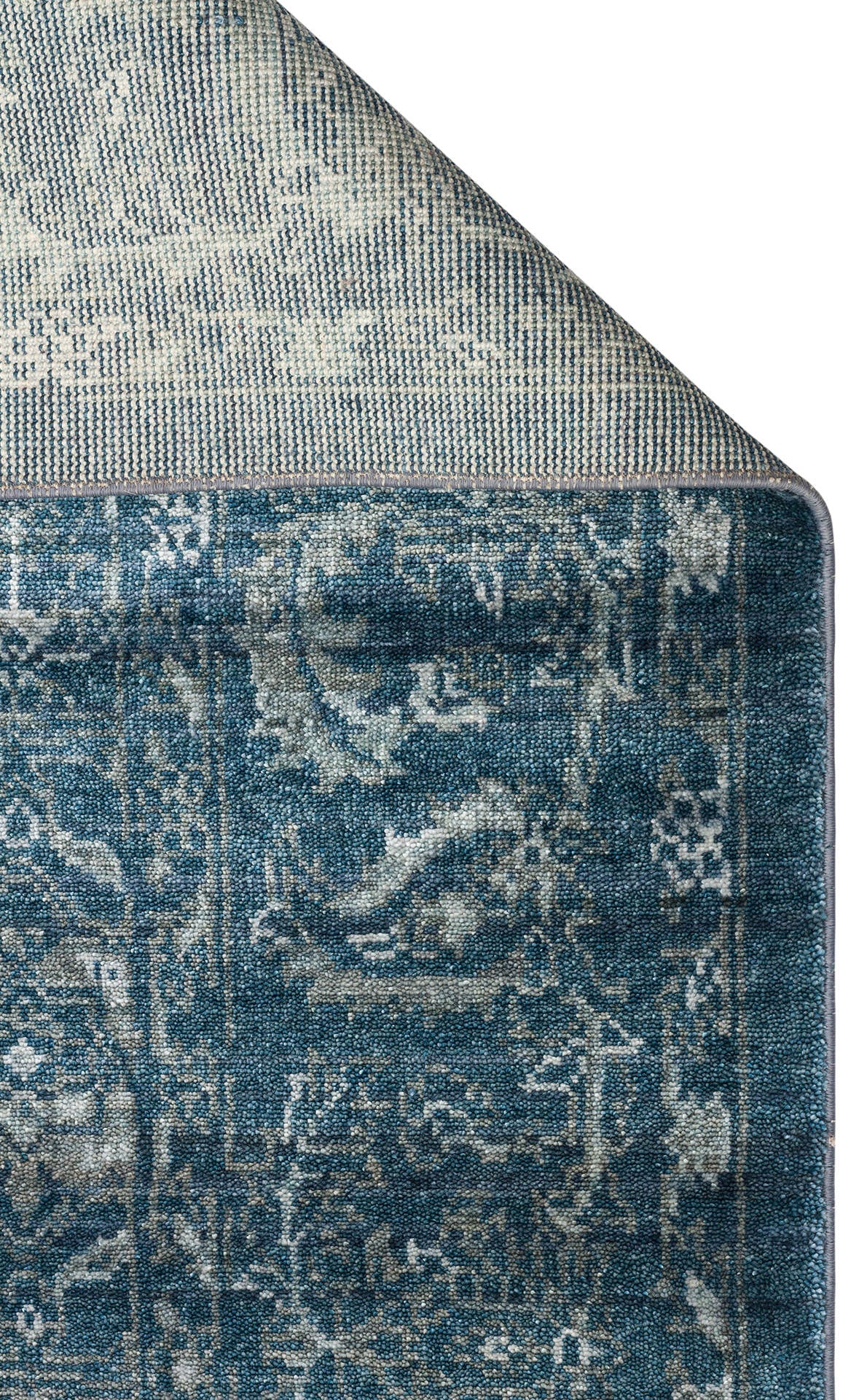Taftan TF 02 Navy - Pakistan Overdyed Tarzı El Emeği ile Özel Tezgahlarda Üretilen Uşak Halısı