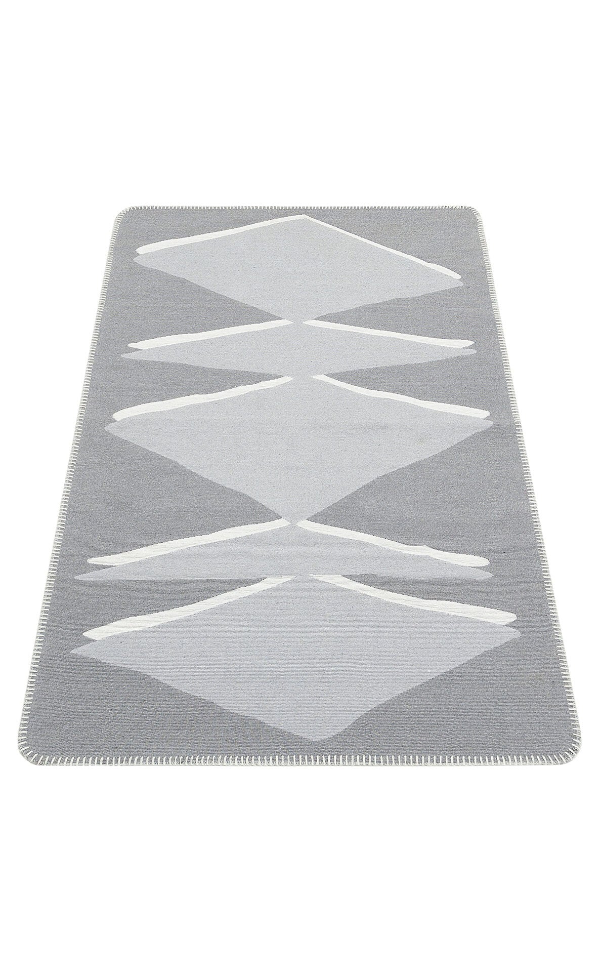 Arya Neo ARN 09 Gri Beyaz - Yıkanabilir Çift Taraflı Modern Dokuma Kilim