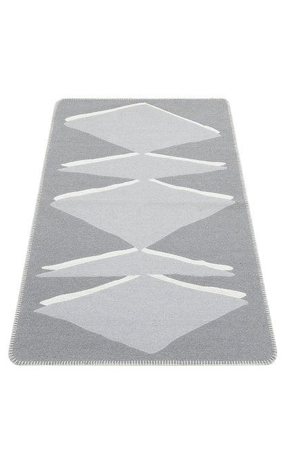 Arya Neo ARN 09 Gri Beyaz - Yıkanabilir Çift Taraflı Modern Dokuma Kilim