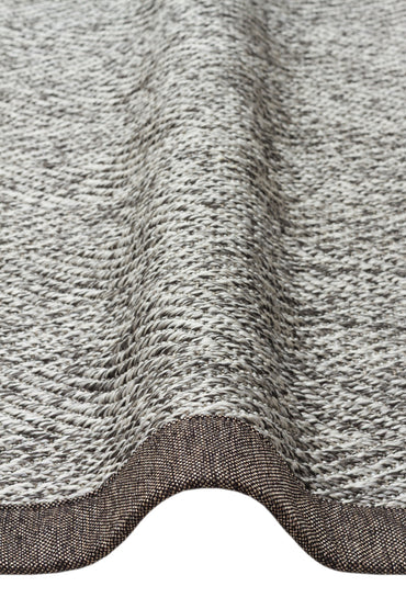 VENTURA SISAL VNT 2704 Gri BRD Dark Mix  İç ve Dış Mekan Kullanımına Uygun Hav Vermeyen Kolay Temizlenebilir Bordürlü Sisal Görünümlü Halı