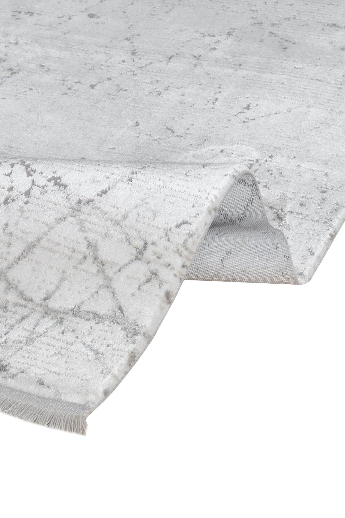 Lima 6222 Gri - Polyester Şönil Halı | Dokuma Tabanlı Model