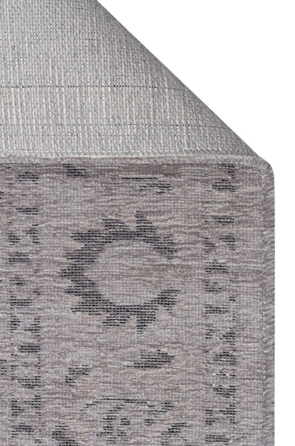 Liza LIZ 03 Gri XW - Düz Pamuk Dokulu Kilim Kaymaz Tabanlı, Yıkanabilir, Uzun Ömürlü Kilim