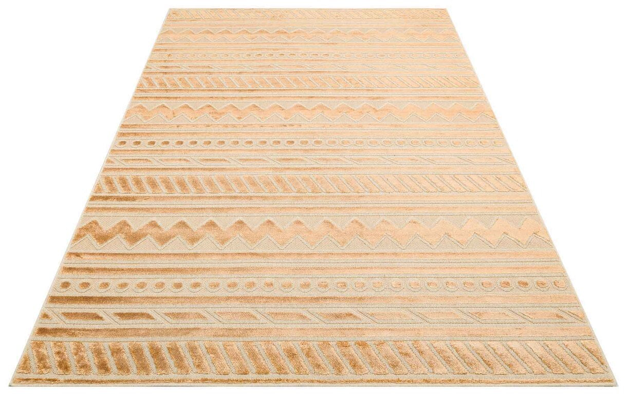 ZNT 06 ANTIK GOLD DYED  - ZENITH DYED - Yüksek Alçak Dokulu Naturel Yün ve Viskon Modern Dokuma Halı