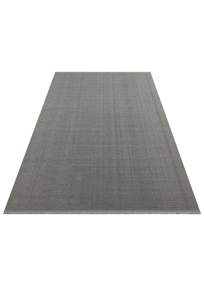 MONO LOOP 03 Antrasit XW Bukleli Sisal Dokuma Yıkanabilir Kaymaz Tabanlı Kolay Temizlenebilir Makine Halısı