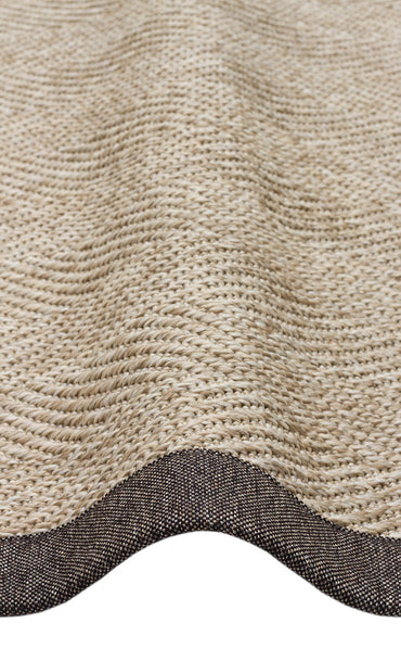  VENTURA SISAL VNT 2704 L.Bej BDR Dark Mix   İç ve Dış Mekan Kullanımına Uygun Hav Vermeyen Kolay Temizlenebilir Bordürlü Sisal Görünümlü Halı