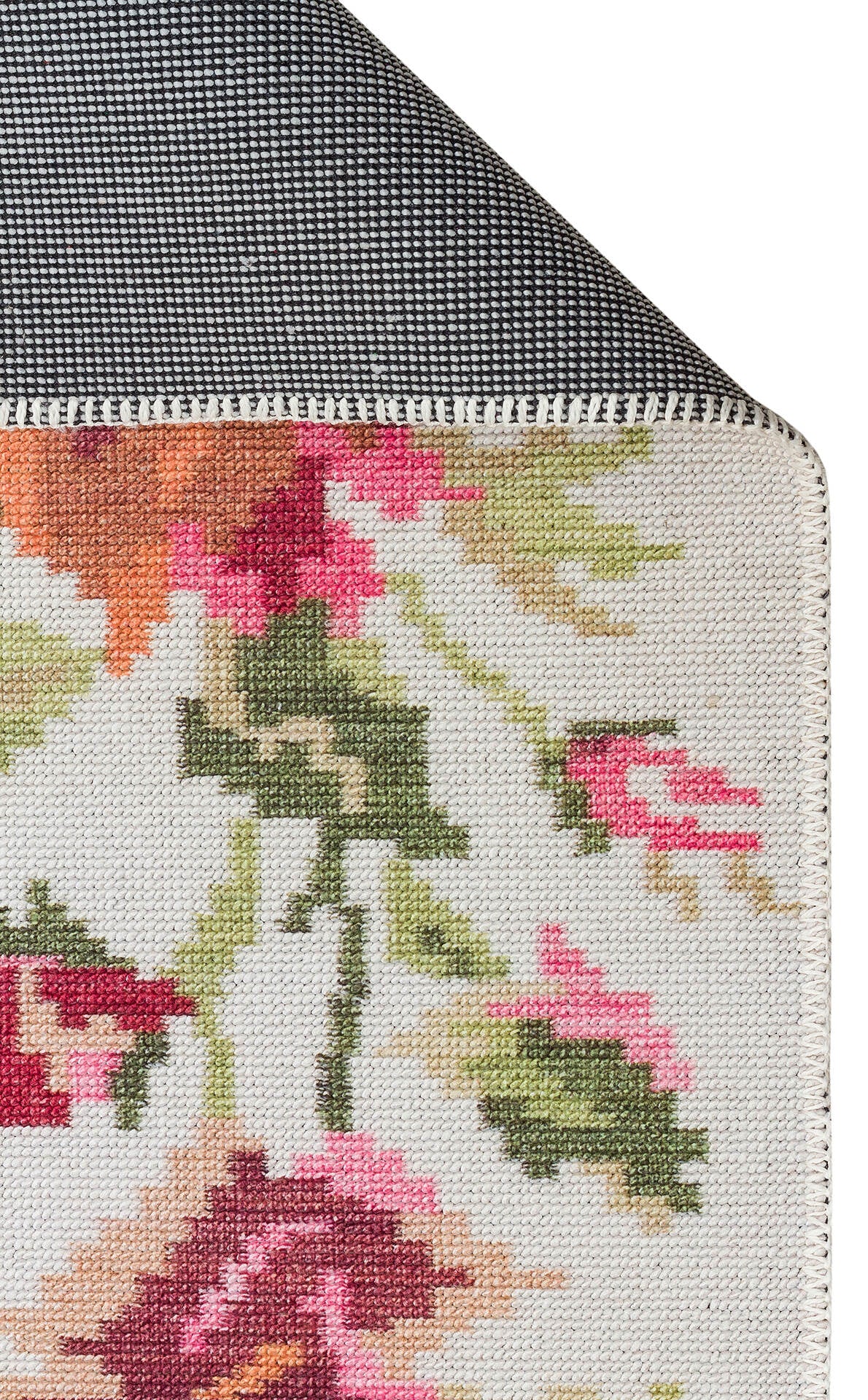ELS 100 CREAM MULTY  - ELISTA - Vintage Desenlere Sahip Kaydırmaz Yıkanabilir Modern Halı