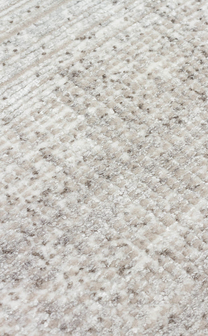 RM 02 CREAM GREY  - ROMA - Viskon ve Polyester ile Üretilen Şık Salon Halısı