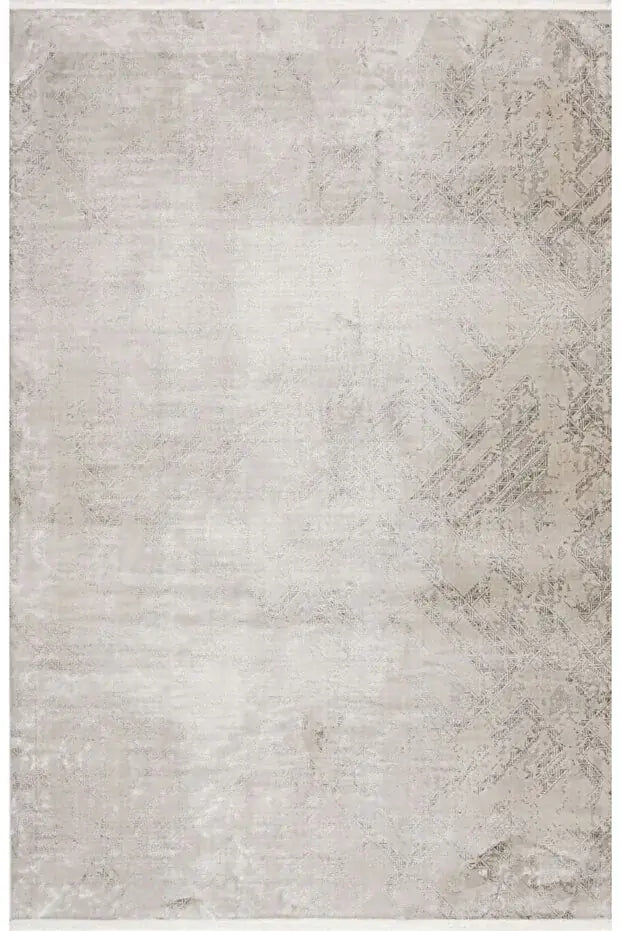 Cotton 1076 Bej Modern Tasarımlı Kaymaz Tabanlı Makine Halısı