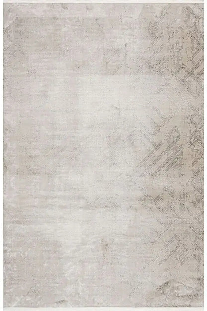 Cotton 1076 Bej Modern Tasarımlı Kaymaz Tabanlı Makine Halısı