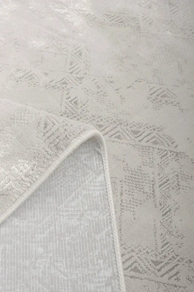 Cotton 1076 Bej Modern Tasarımlı Kaymaz Tabanlı Makine Halısı