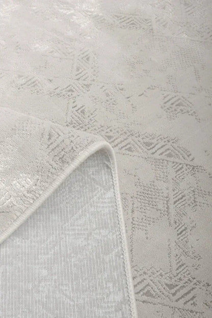 Cotton 1076 Bej Modern Tasarımlı Kaymaz Tabanlı Makine Halısı