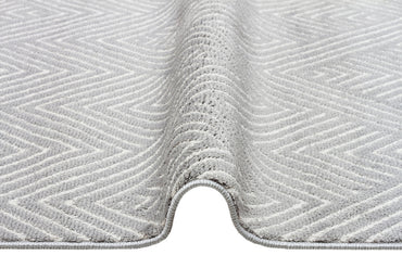 URB 01 GREY WHITE  - URBAN - Etnik Desenlere Sahip Hav Toz Vermez Yumuşak Dokulu Modern Halı