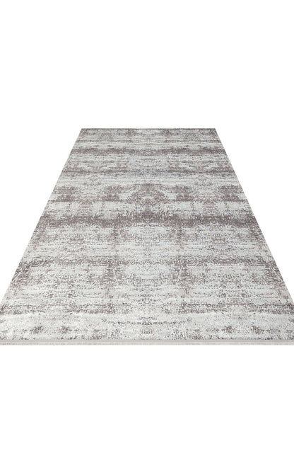 ST 112 GREY  - SATEEN - Yıkanabilir Kaymaz Tabanlı Hav Vermez Sık Dokuma Modern Halı