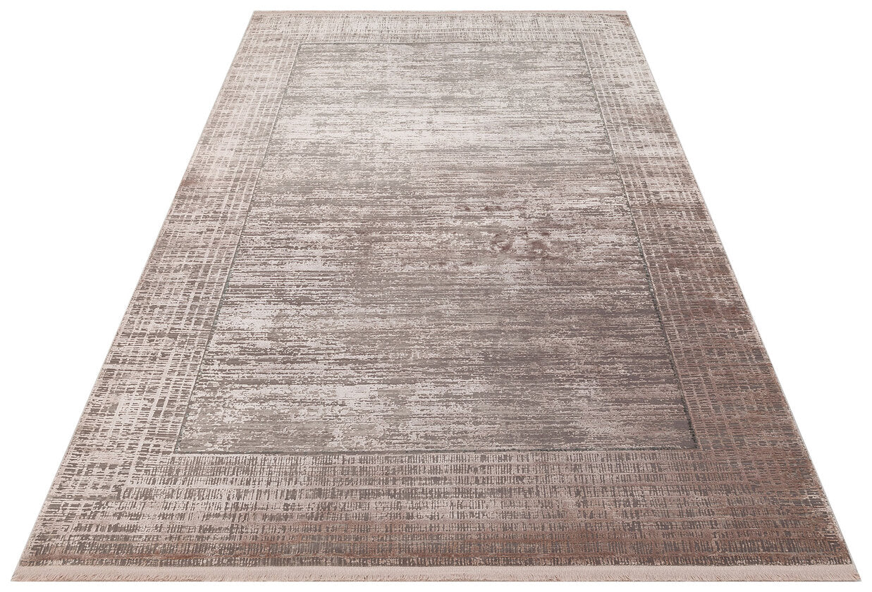 FRESCO DYED FSD 02 Bej - Eskitme Dokulu Işıltılı Salon Halısı
