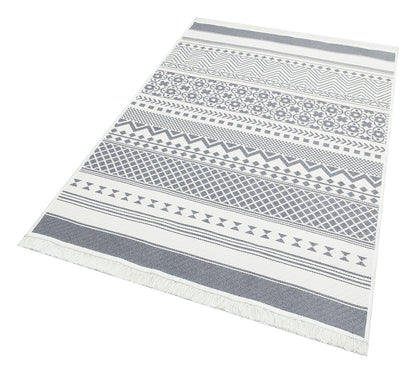 Arya AR 07 Gri - Yıkanabilir Çift Taraflı Modern Dokuma Kilim