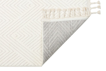 URB 01 WHITE  - URBAN - Etnik Desenlere Sahip Hav Toz Vermez Yumuşak Dokulu Modern Halı