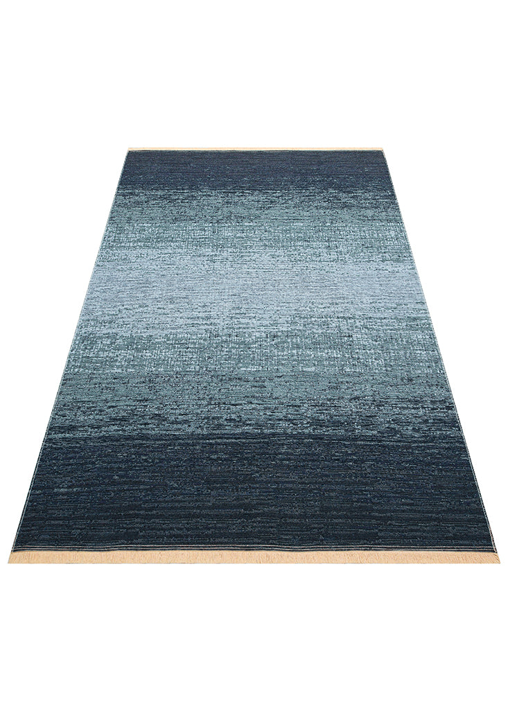 Kutnu Kilim KTN 01 Antrasit Ombre Renk Geçişli Çift Taraflı Yıkanabilir Hav Vermez Salon Kilimi