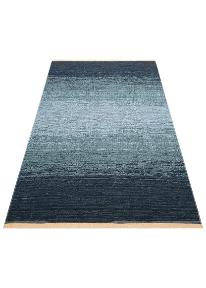 Kutnu Kilim KTN 01 Antrasit Ombre Renk Geçişli Çift Taraflı Yıkanabilir Hav Vermez Salon Kilimi