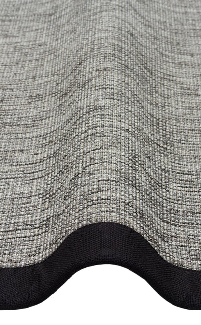 VENTURA SISAL VNT 2705 Gri BDR Siyah  İç ve Dış Mekan Kullanımına Uygun Hav Vermeyen Kolay Temizlenebilir Bordürlü Sisal Görünümlü Halı