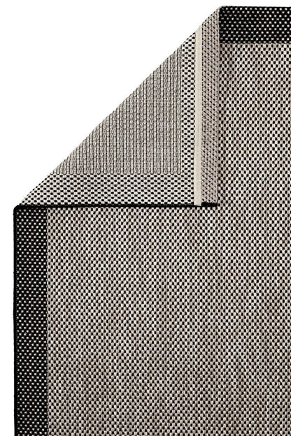Sisal Plus 1148 Bej Siyah   – Pamuk Tabanlı Şık ve Kolay Temizlenen Halı