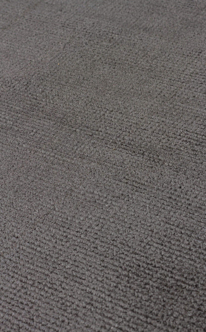 VT PLAIN CHARCOAL  - VELVET - Düz Renk El Emeği ile Özel Tezgahlarda Üretilen Viskon Uşak Halısı 