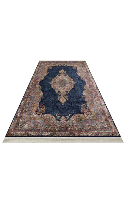 Isfahan Seccade ISF 02 Navy Mavi - Viskon Klasik Desenli Seccade Sık Dokuma Seccade