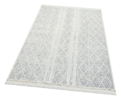 Arya AR 01 Gri - %100 Geri Dönüşümlü Pamuktan Çift Taraflı Yıkanabilir Modern Dekoratif Kilim
