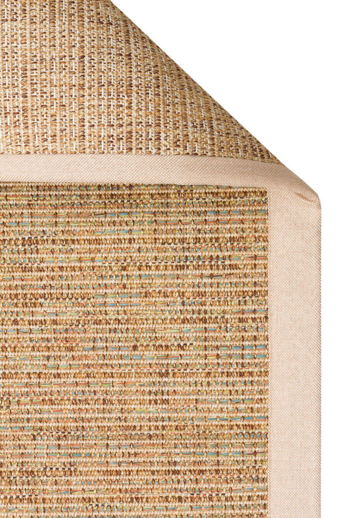 VENTURA SISAL VNT 2707 Multy BRD Bej  İç ve Dış Mekan Kullanımına Uygun Hav Vermeyen Kolay Temizlenebilir Bordürlü Sisal Görünümlü Halı