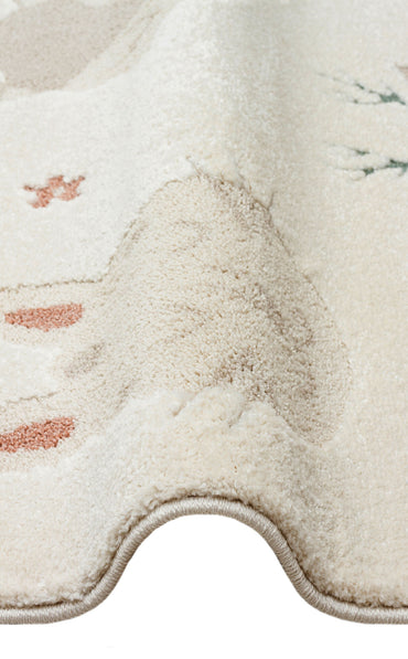PCL 04 CREAM MULTY  - PICCOLO - Pastel Renkli Hav ve Toz Vermeyen Çocuk Halısı