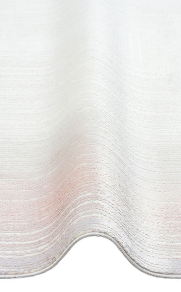 ST 105 POWDER  - SATEEN - Yıkanabilir Kaymaz Tabanlı Hav Vermez Sık Dokuma Modern Halı